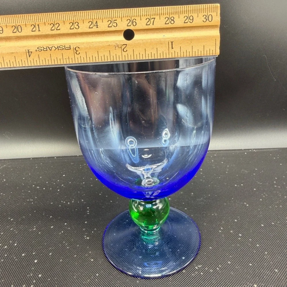 Royal Doulton Carmina Cups GobletsBarware Brandy‎ Snifters Green Ball Stem Set